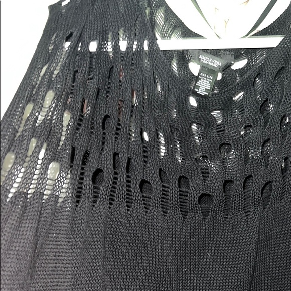 Elegant Black Shawl poncho Top - Picture 4 of 6